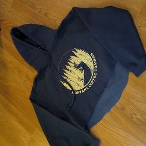 Hoodie Cropped Blue Montana Coffee